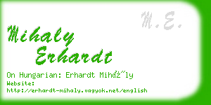 mihaly erhardt business card